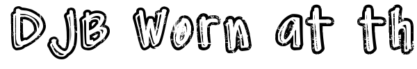 DJB Worn at the Knees font preview